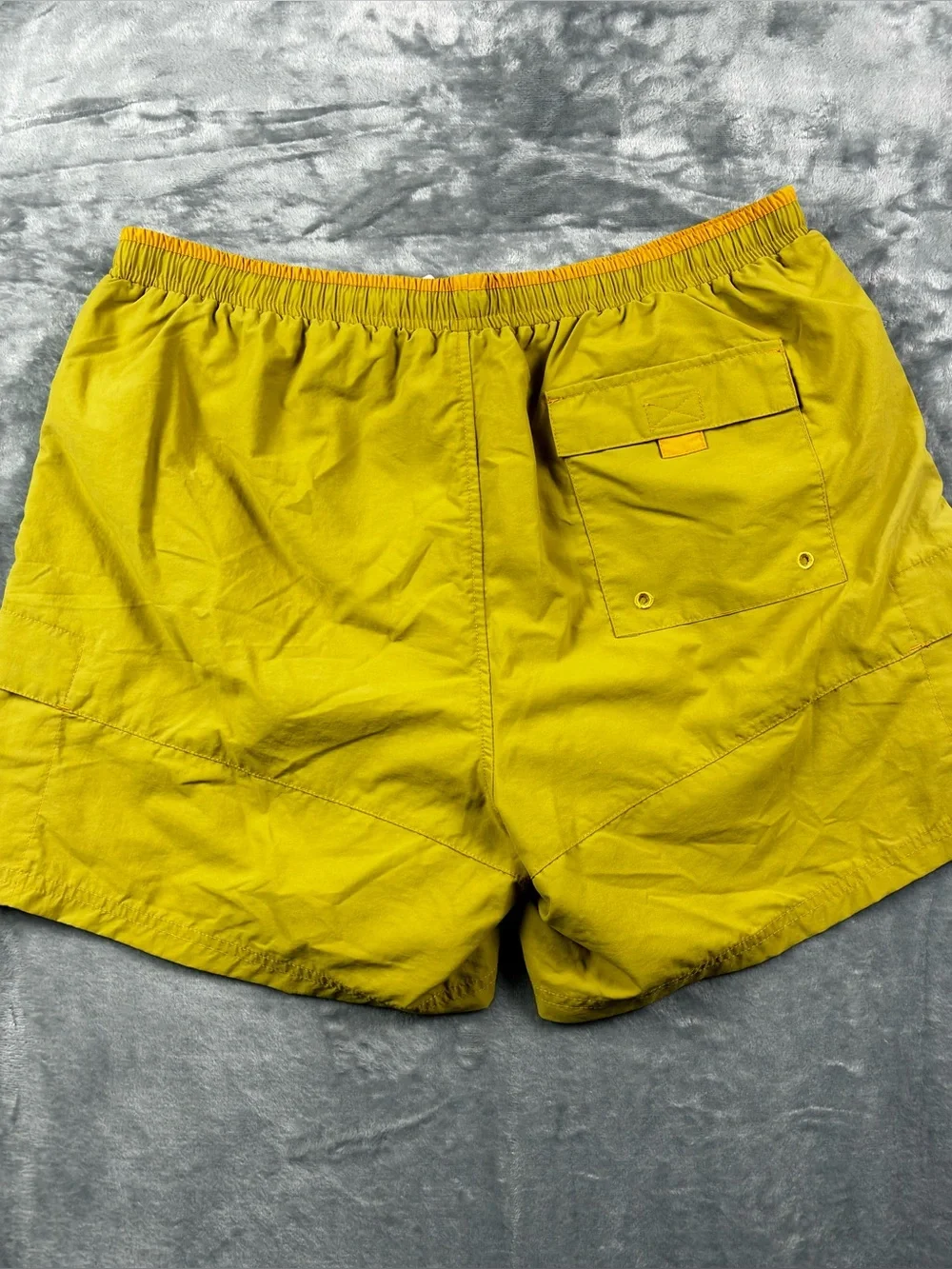 Territory Ahead Swim Trunks Size Large Olive Green Mesh Lined Pockets Drawstring